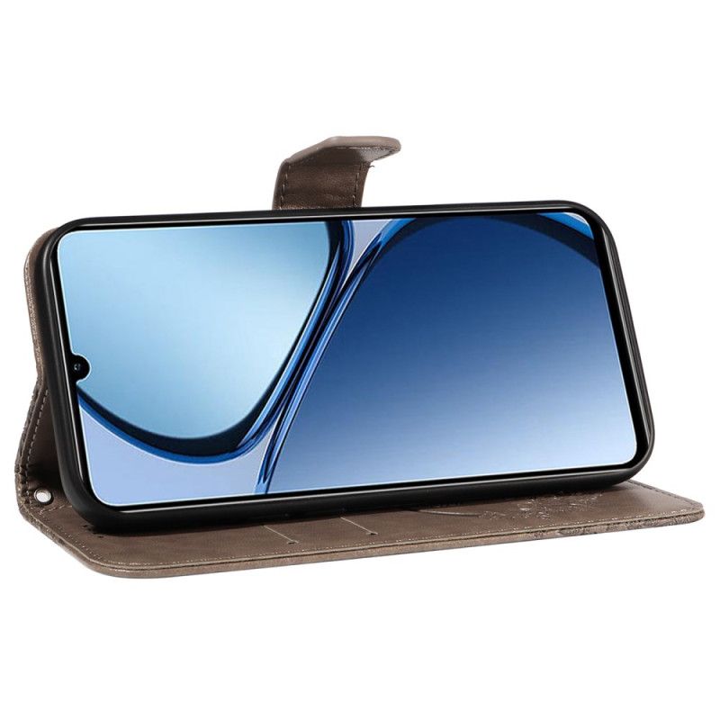 Läderfodral Realme Note 60x Telefonfodral Grafisk Fjäril