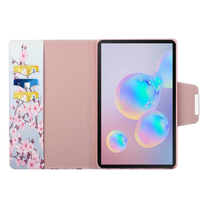 Konstläderfodral Samsung Galaxy Tab S7 Plus Sakura