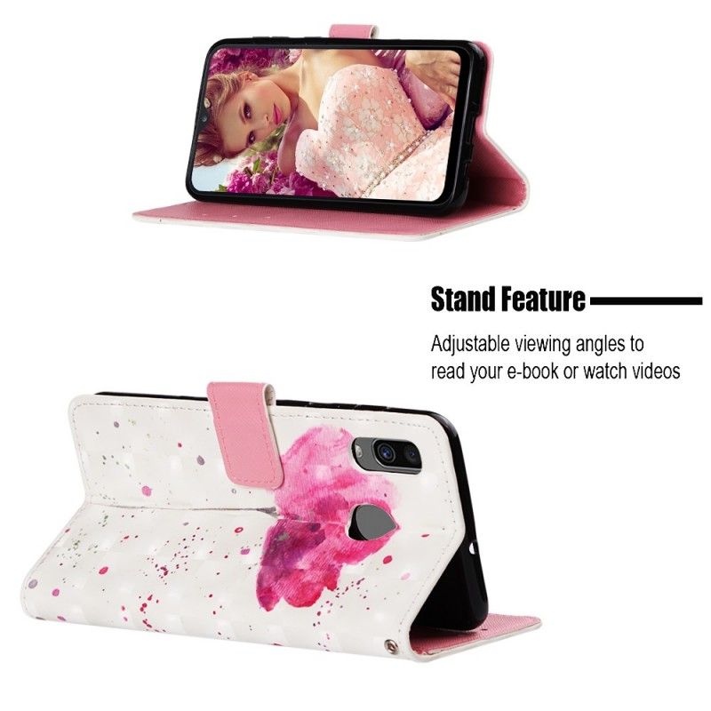 Fodral för Samsung Galaxy A30 Akvarellvallmo