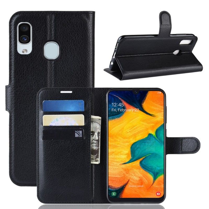 Fodral Samsung Galaxy A30 Svart Klassisk