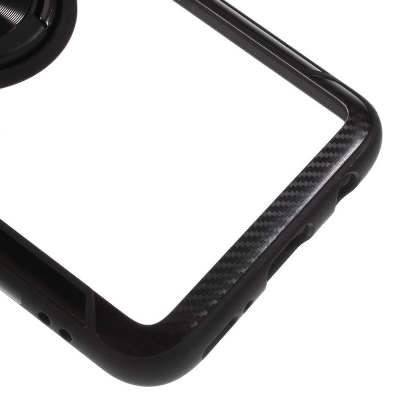 Skal Samsung Galaxy A30 Svart Mobilskal Transparent Med Stödring
