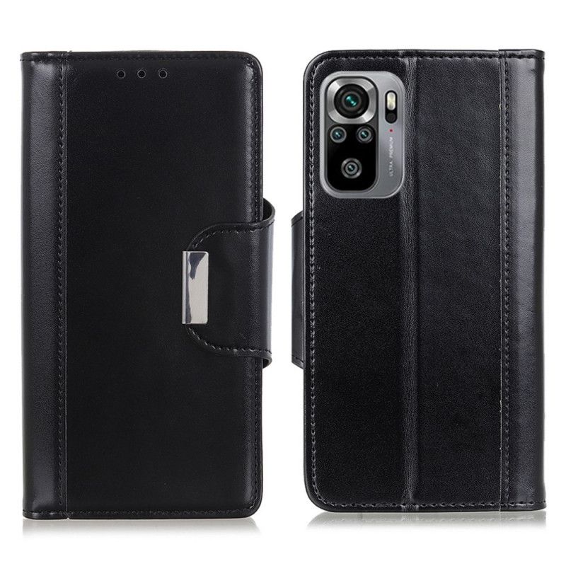 Fodral för Xiaomi Redmi Note 10 / Note 10S Svart Eleganslås I Konstläder