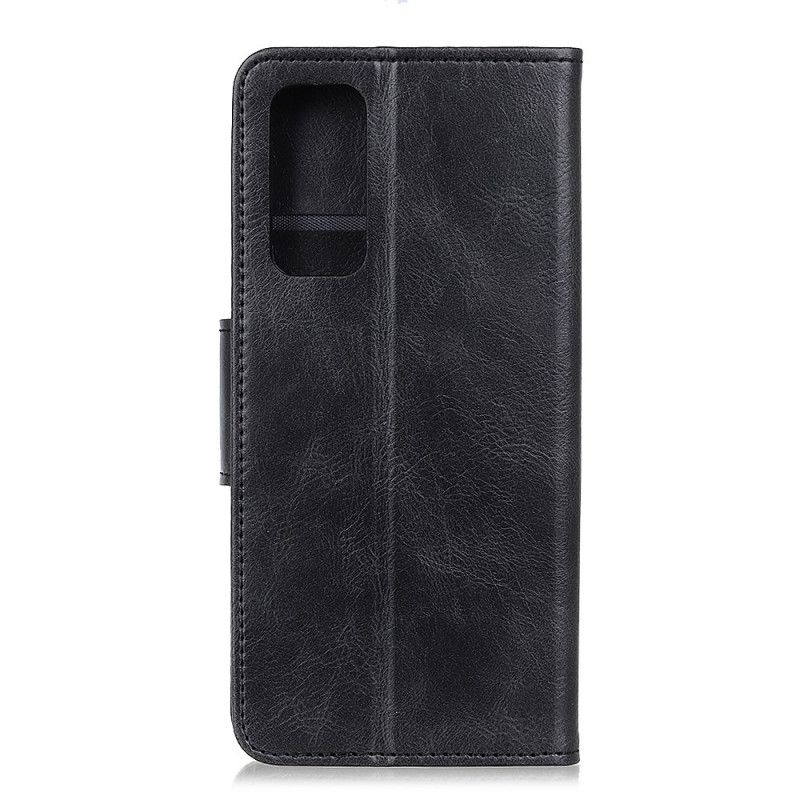 Fodral för Xiaomi Redmi Note 10 / Note 10S Svart Vändbart Lås I Lädereffekt