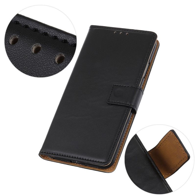 Fodral Xiaomi Redmi Note 10 / Note 10S Svart Enkelt Konstläder