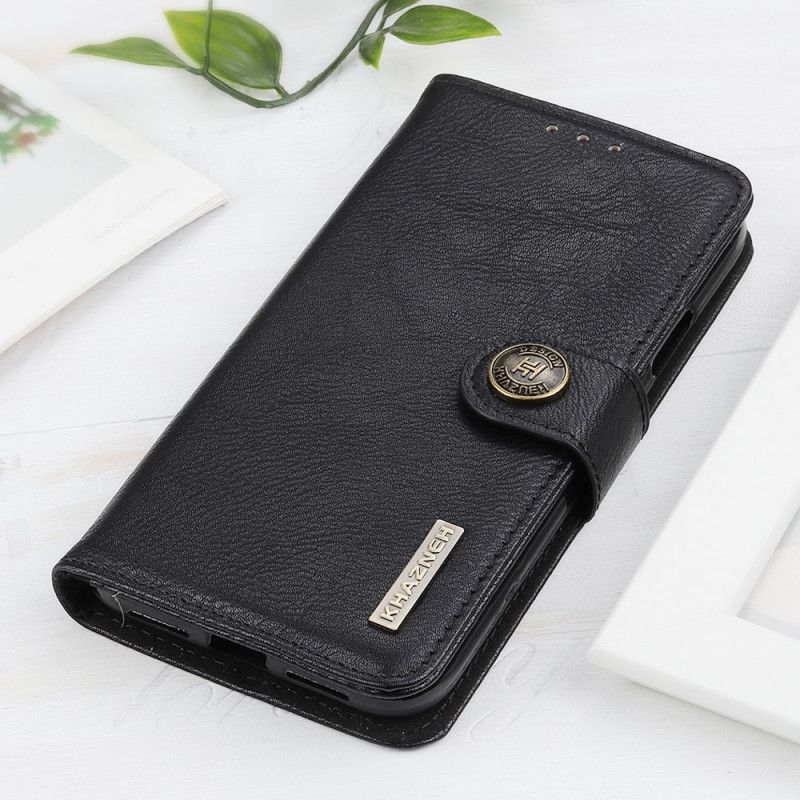 Fodral Xiaomi Redmi Note 10 / Note 10S Svart Khazneh Konstläder