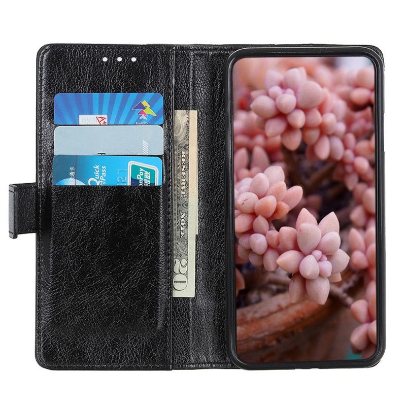 Fodral Xiaomi Redmi Note 10 / Note 10S Svart Vintage Nitar Nappaskinn Stil