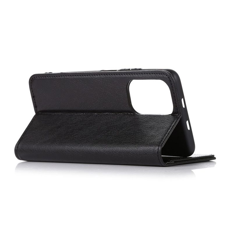 Folio-fodral Xiaomi Redmi Note 10 / Note 10S Svart Lychee Split Läder