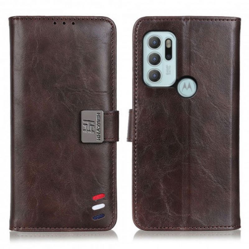 Fodral Moto G60s Bison Lädereffekt