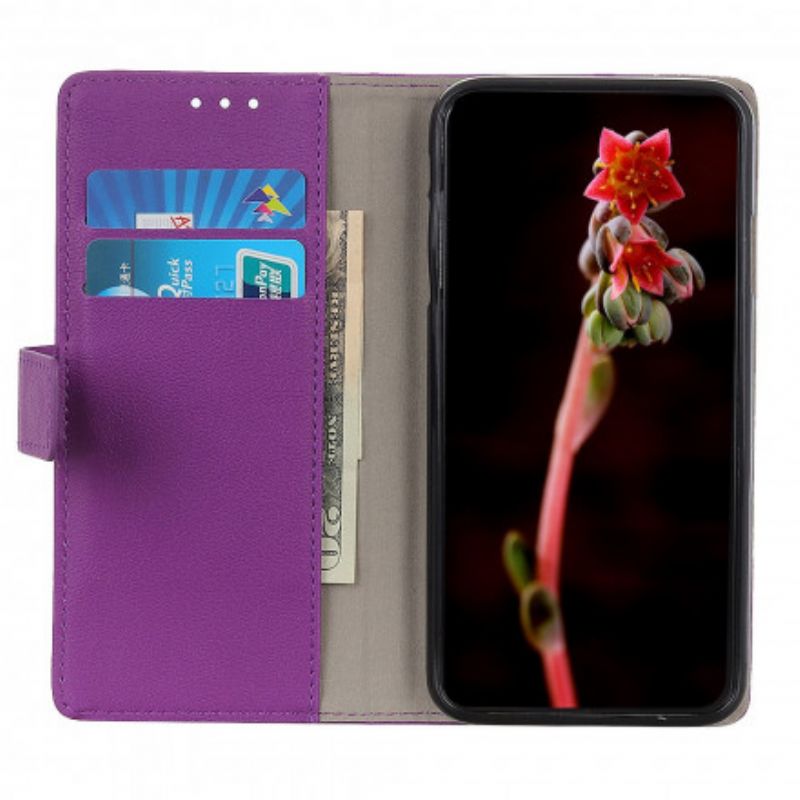 Fodral Moto G60s Klassisk Lädereffekt