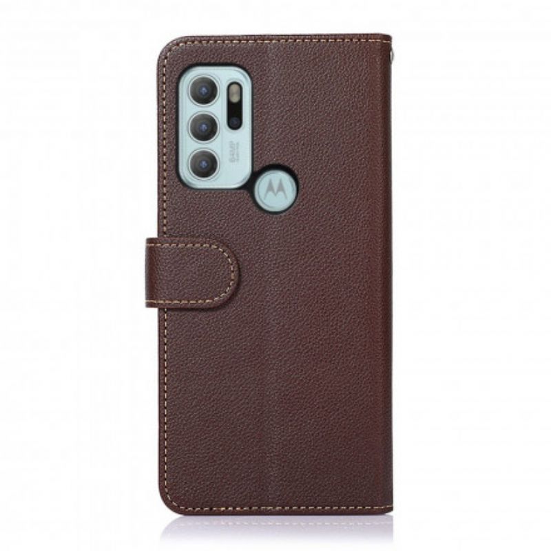 Fodral Moto G60s Litchi Style Rfid Khazneh