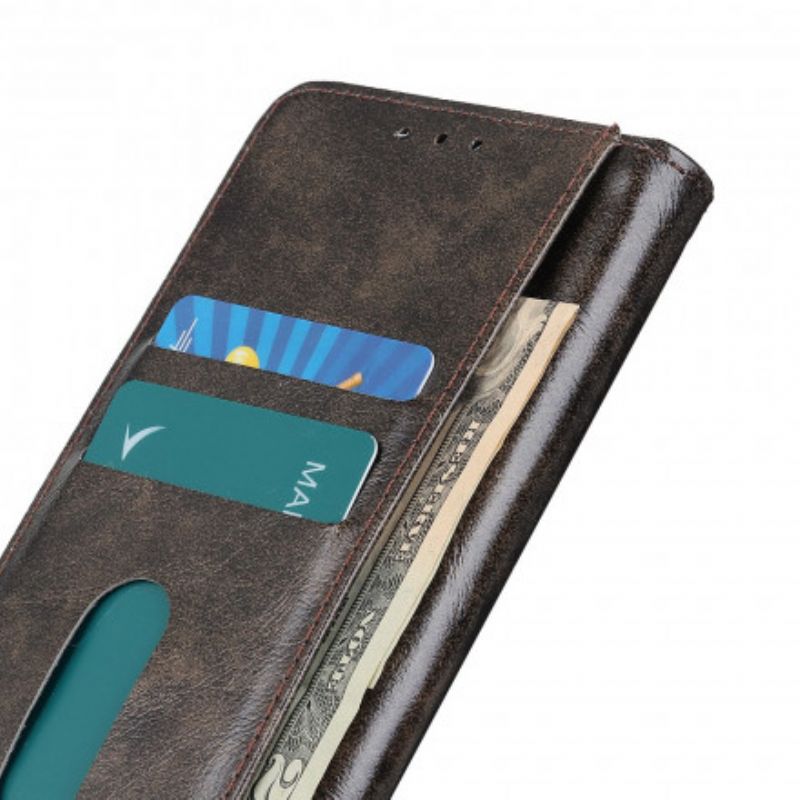 Läderskal Fodral Moto G60s Glänsande Läderimitation Khazneh