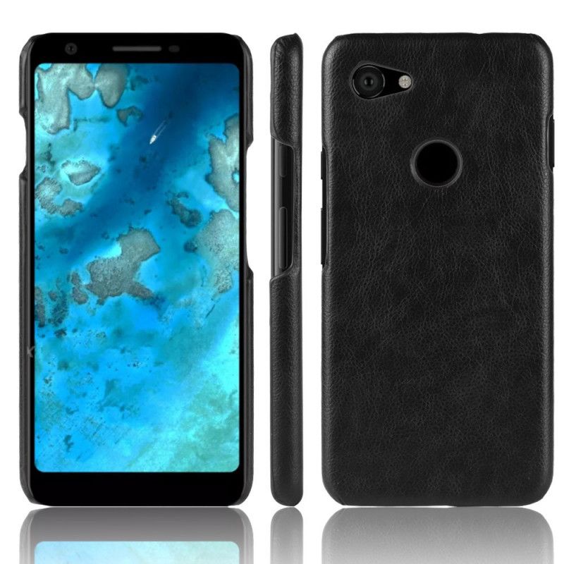 Skal Google Pixel 3A Svart Prestanda Lychee Läder Effekt