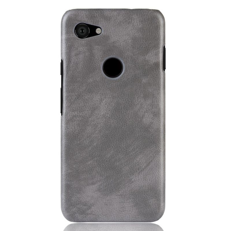 Skal Google Pixel 3A Svart Prestanda Lychee Läder Effekt