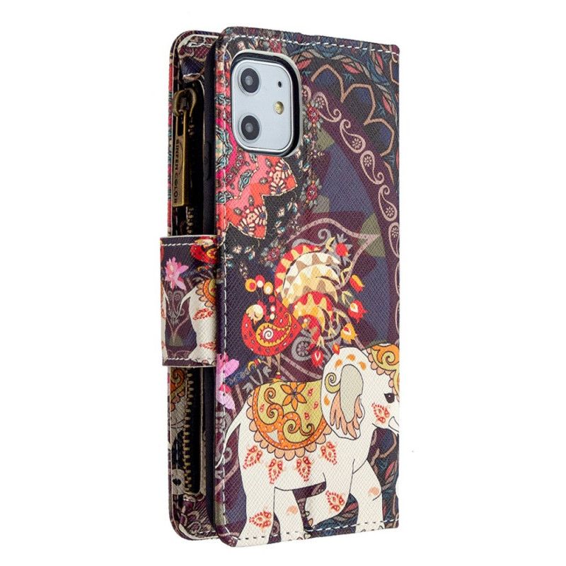 Fodral iPhone 11 Elefantficka Med Blixtlås
