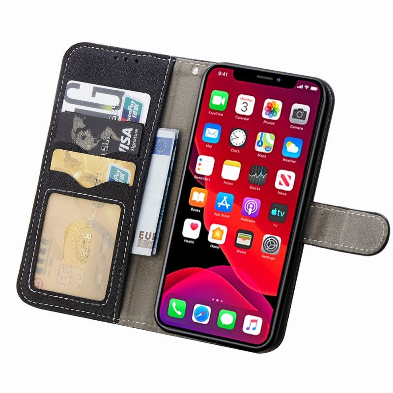 Fodral iPhone 11 Svart Vintage Konstläder I Flera Kort