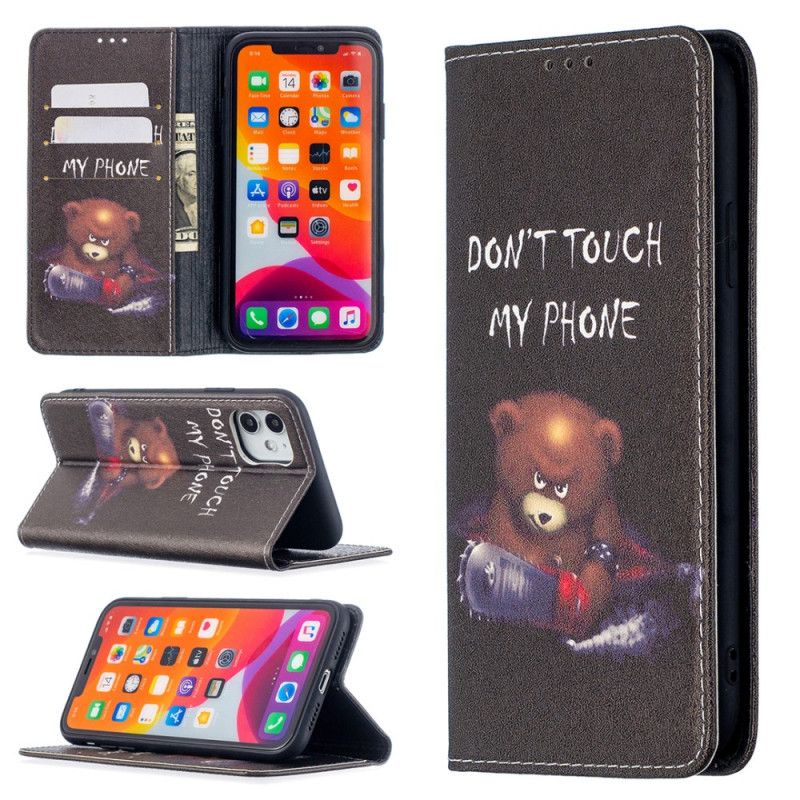 Folio-fodral för iPhone 11 Farlig Björn