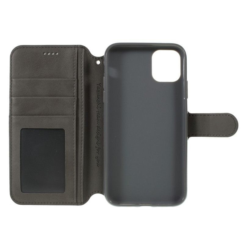 Läderskal iPhone 11 Svart Lädereffekt Azns