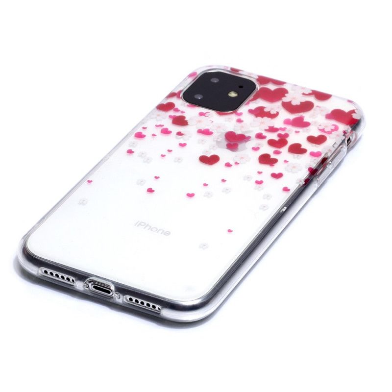 Skal för iPhone 11 Hjärtas Regn
