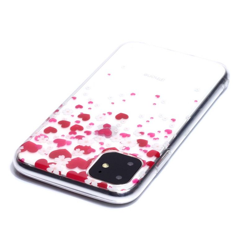 Skal för iPhone 11 Hjärtas Regn