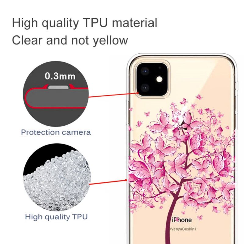 Skal för iPhone 11 Rosa Trädtopp