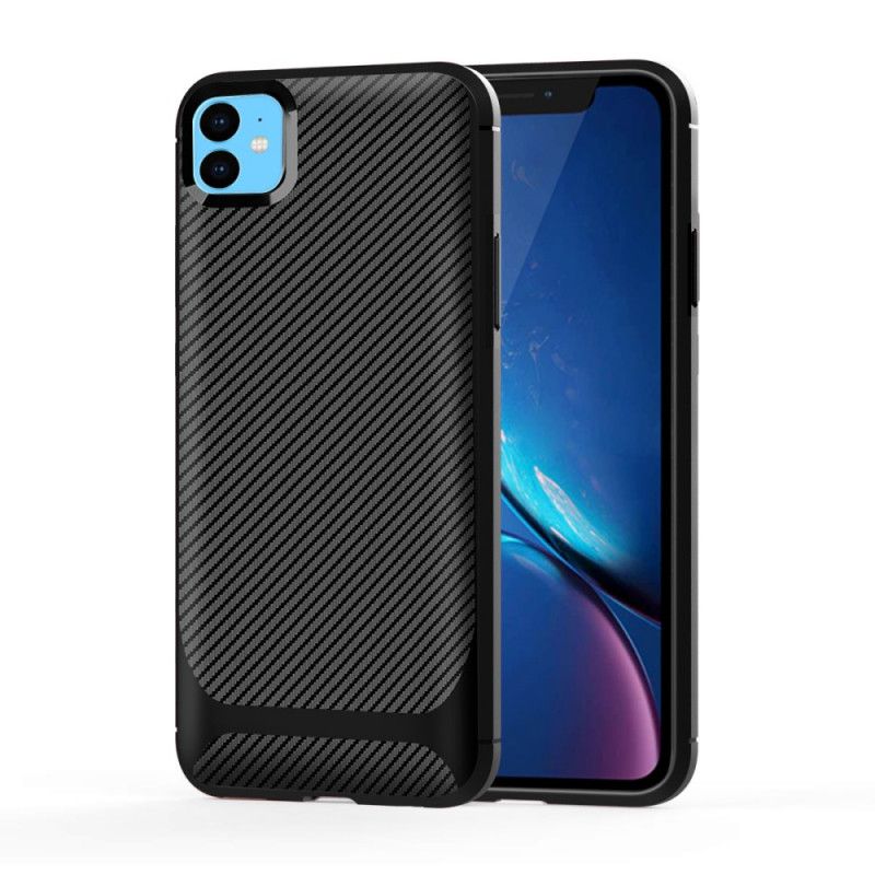 Skal för iPhone 11 Svart Flexibel Kolfiber