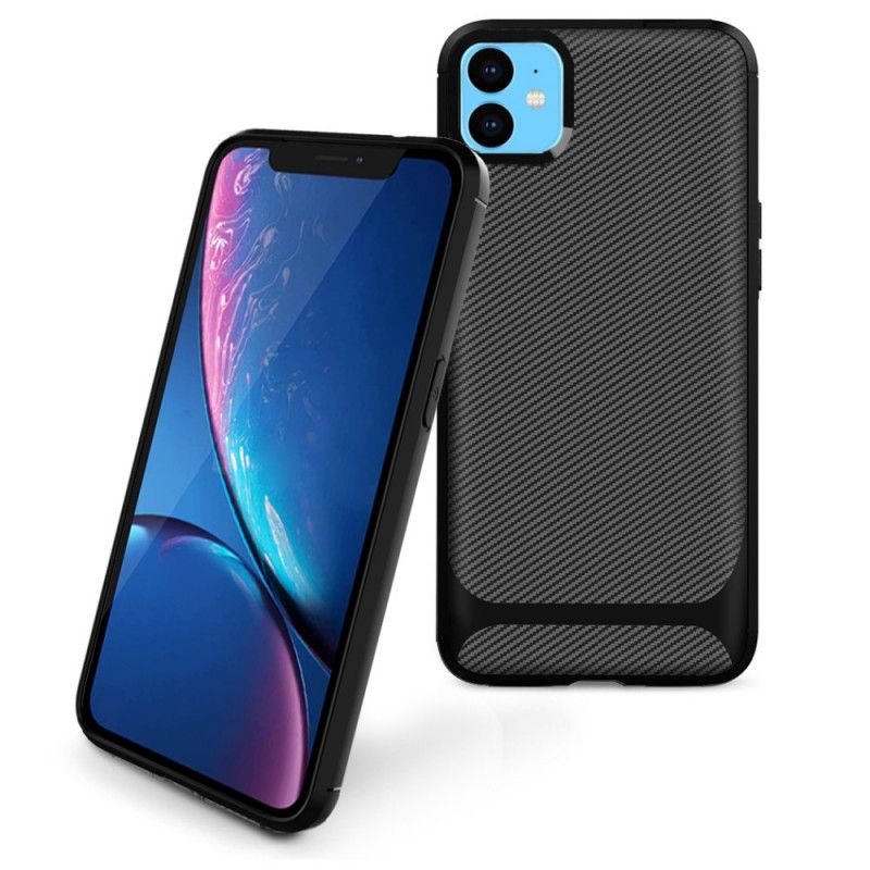 Skal för iPhone 11 Svart Flexibel Kolfiber