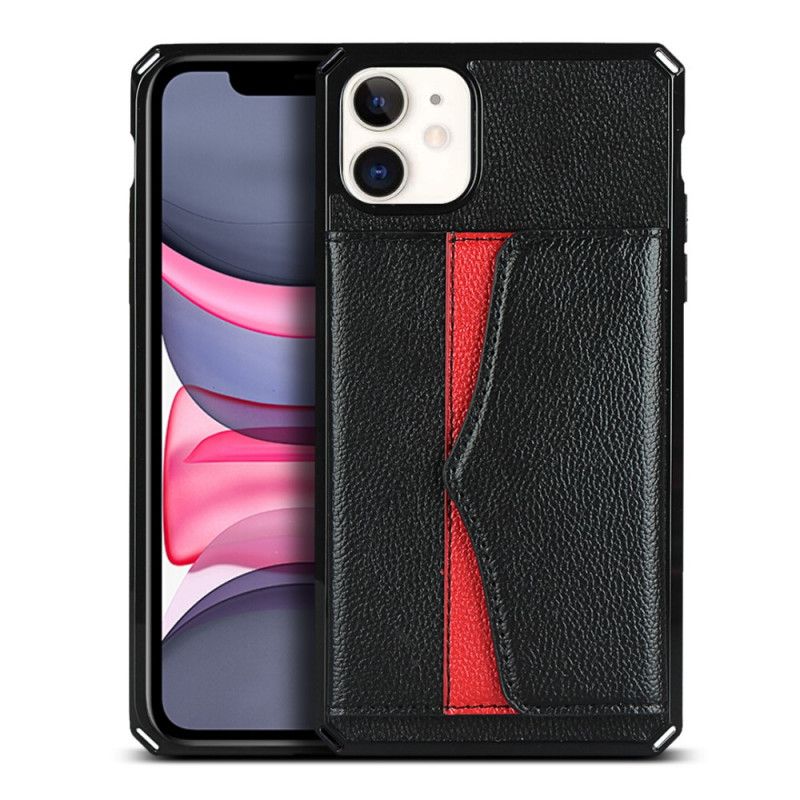 Skal för iPhone 11 Svart Multifunktionell Med Spegel Och Rem