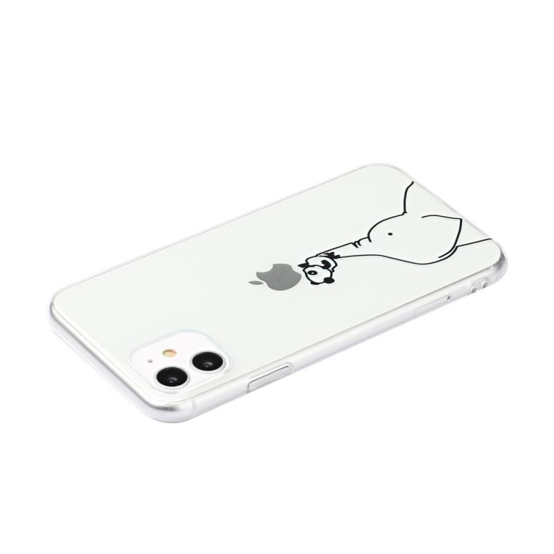 Skal iPhone 11 Panda- Och Elefantlogotypspel
