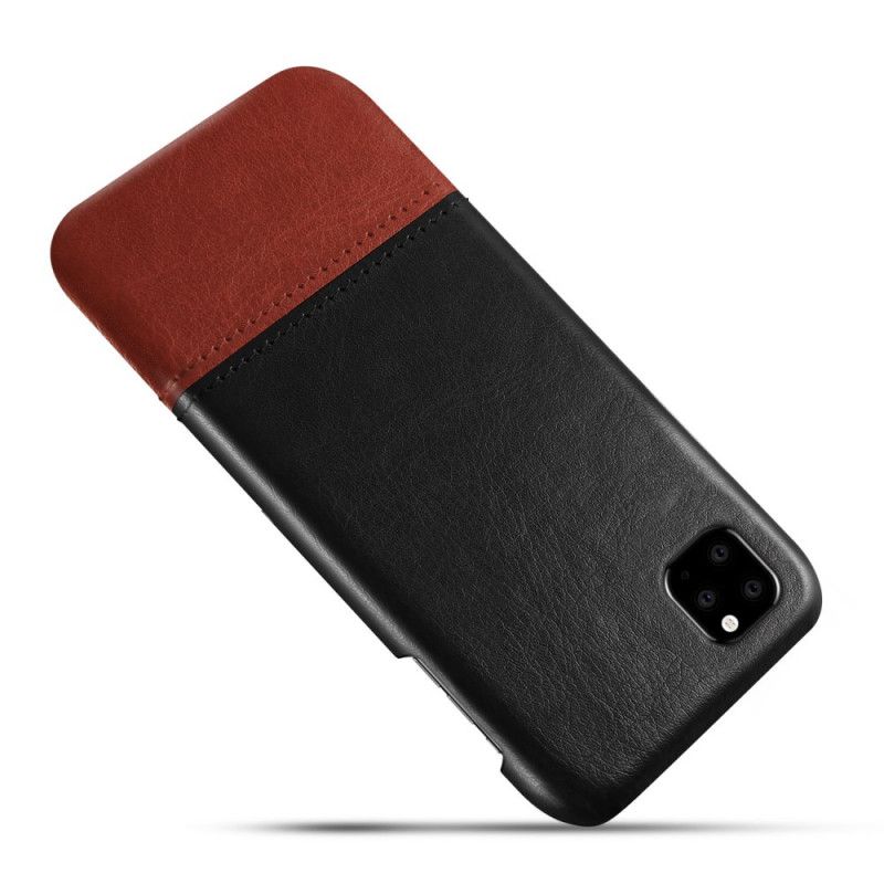 Skal iPhone 11 Röd Mobilskal Ksq Tvåfärgad Lädereffekt
