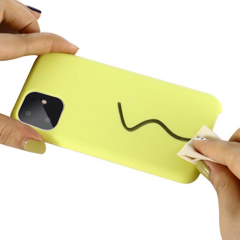Skal iPhone 11 Svart Flytande Silikon