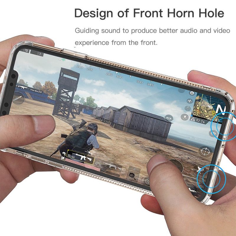 Skal iPhone 11 Svart Mobilskal Genomskinliga Skyddskuddar
