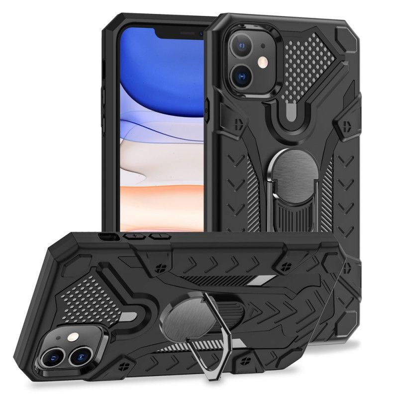Skal iPhone 11 Svart Rustning Med Stödring