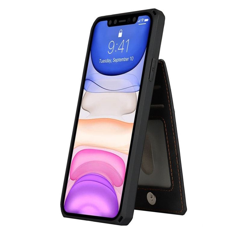 Skal iPhone 11 Svart Vertikalt Och Horisontellt Stödkorthållare