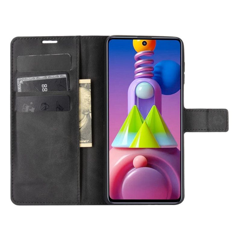 Fodral för Samsung Galaxy M51 Svart Smalt Konstläder