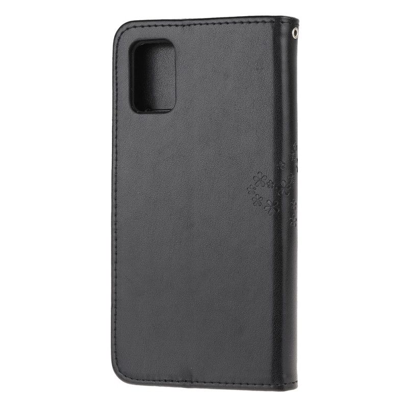 Fodral Samsung Galaxy M51 Svart Träd Och Gubbar