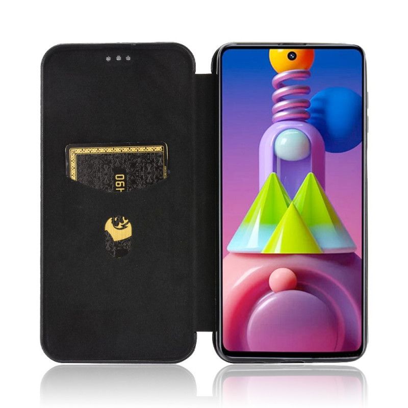 Folio-fodral Samsung Galaxy M51 Svart Kolfiber