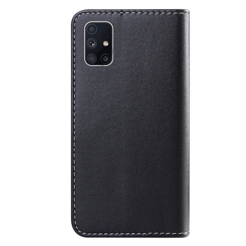 Läderfodral Samsung Galaxy M51 Svart Mobilskal Tricolor Lädereffekt