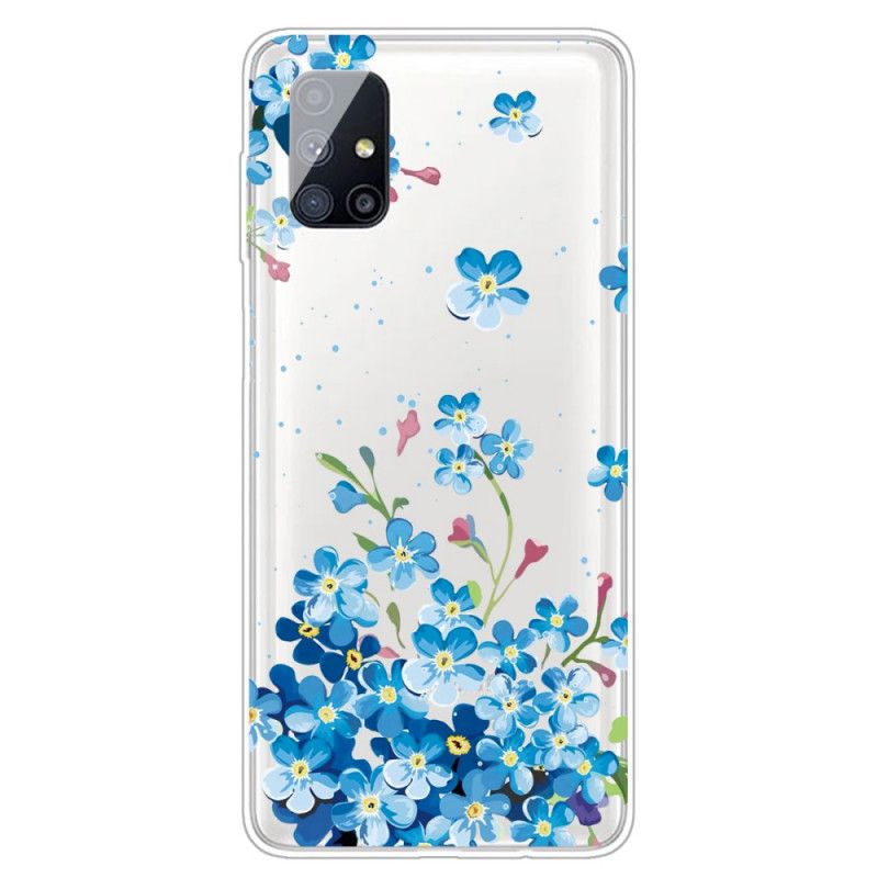 Skal Samsung Galaxy M51 Blå Blommor