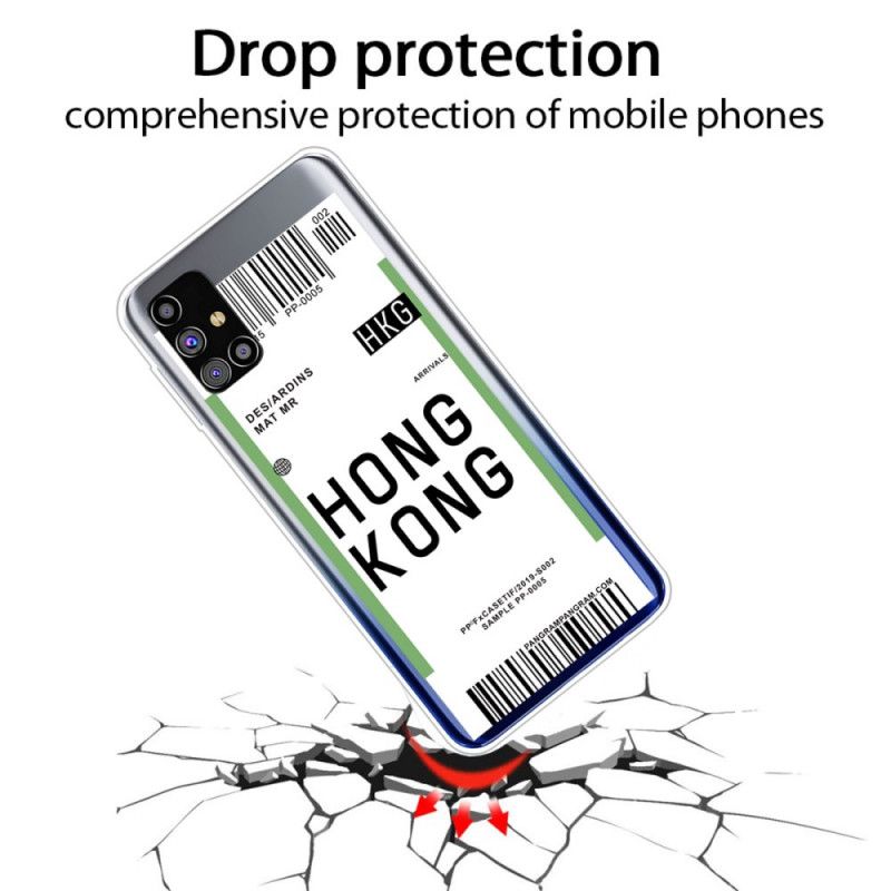 Skal Samsung Galaxy M51 Mobilskal Ombordstigningskort Till Hongkong