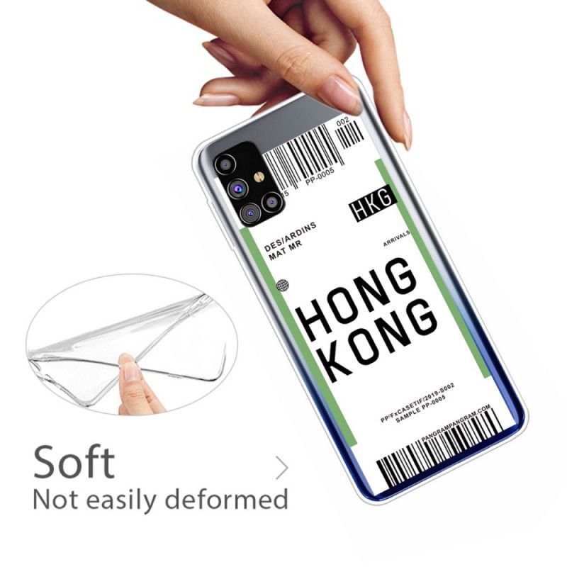 Skal Samsung Galaxy M51 Mobilskal Ombordstigningskort Till Hongkong