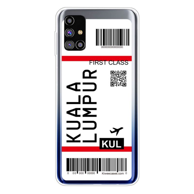 Skal Samsung Galaxy M51 Mobilskal Ombordstigningskort Till Kuala Lumpur