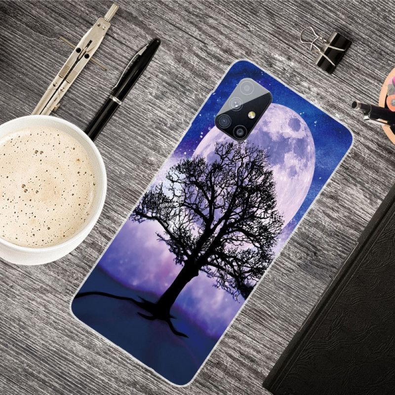 Skal Samsung Galaxy M51 Mobilskal Träd Och Måne