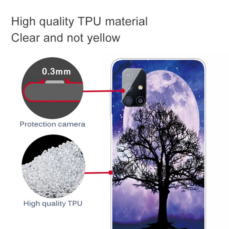 Skal Samsung Galaxy M51 Mobilskal Träd Och Måne