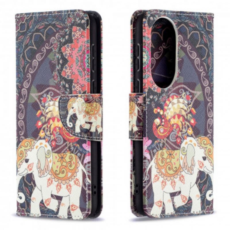 Fodral Huawei P50 Tribal Elephant