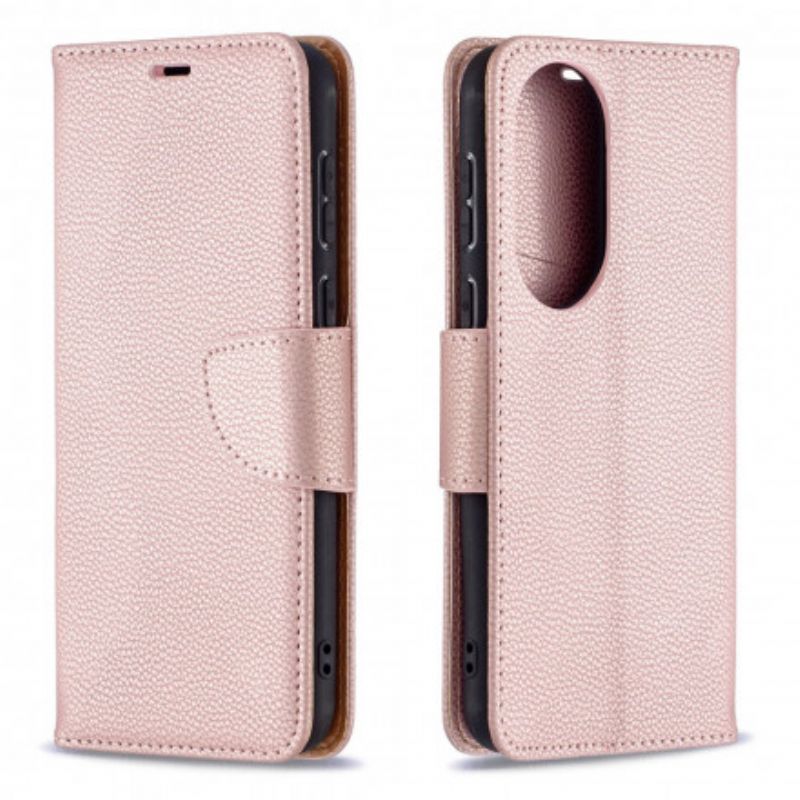 Läderfodral Huawei P50 Telefonfodral Lychee Flap Oblique
