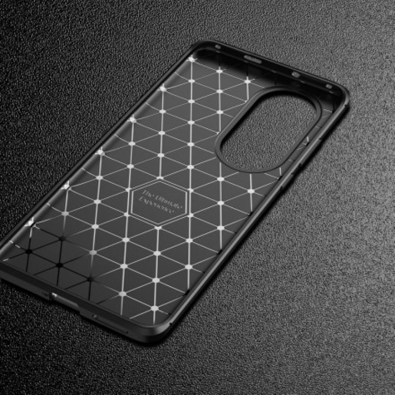 Skal Huawei P50 Telefonfodral Flexibel Kolfiberstruktur