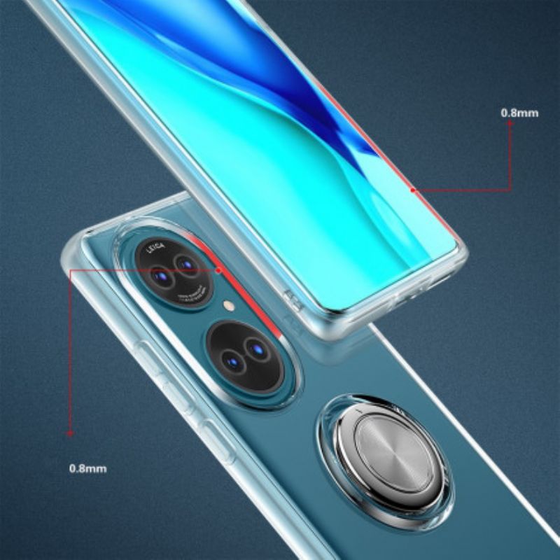 Skal Huawei P50 Transparent Enkel Metallring