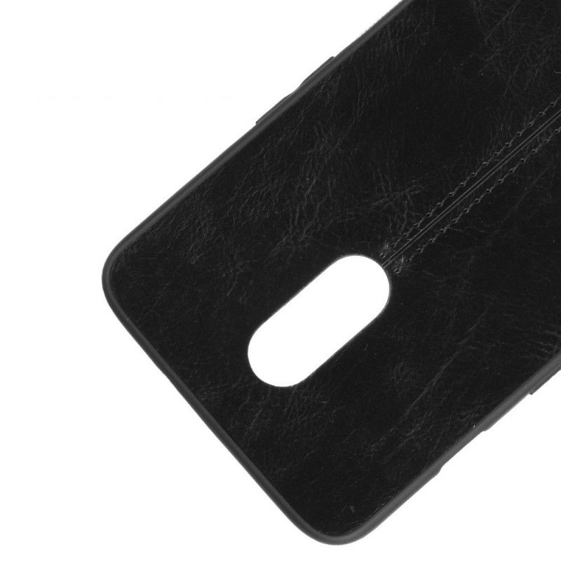 Skal OnePlus 7 Svart Sydd Lädereffekt