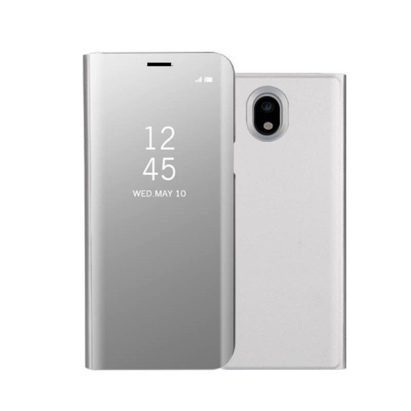 Se Omslag Samsung Galaxy J7 2017 Svart Spegel Och Lädereffekt