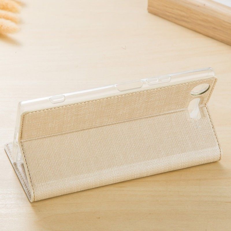 Folio-fodral Sony Xperia XZ1 Compact Svart Strukturerad